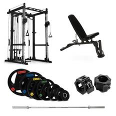 Abilica - PR 550 Power Rack Olympic med bänk - 150 kg