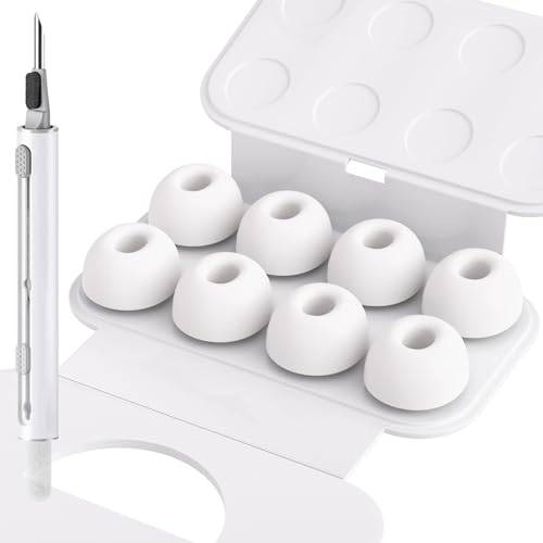 Seltureone 4 par silikonspetsar för Airpods Pro 2 med hål för brusreducering, halkfri mjuk silikon ersättningsöroninsats
