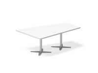(ComputerSalg) Konferencebord DNA trapezformet 3200x1800mm hvid, sort understel