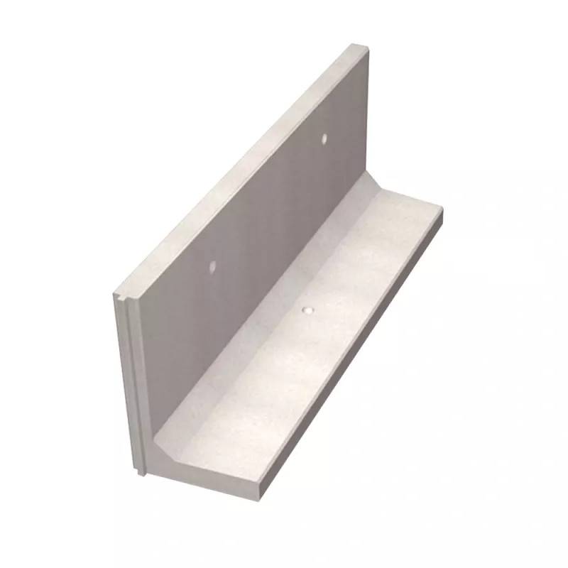 Stödmurelement L-stöd 4kN Grå 1800x2000mm 2867807A Benders