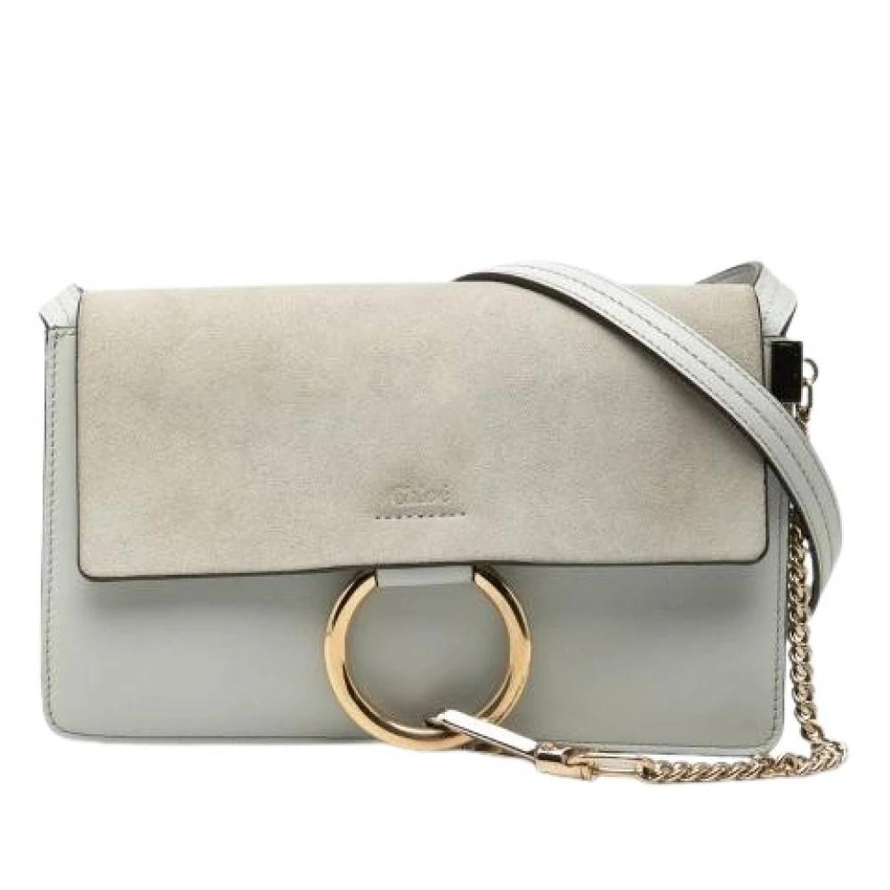 Chloé Pre-owned Pre-owned Laeder skuldertasker - Vintage - Dame - Blå - ONE SIZE - Uld