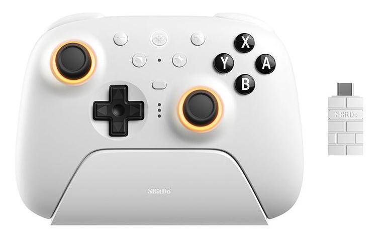 8Bitdo - Ultimate 2 Trådlös BT - Vit Trösta - Förväntad leverans: 4 arbetsdagar