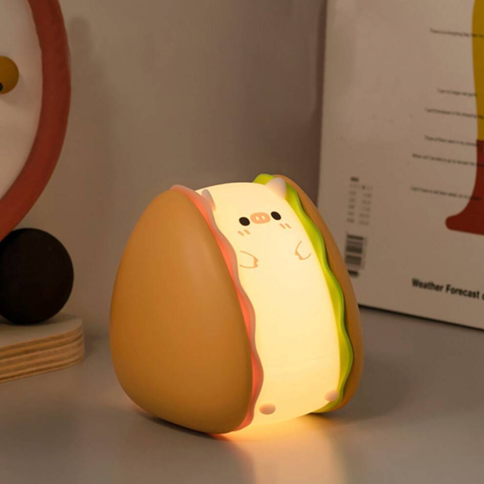 Silikone bjørne-natlampe til børn, dæmpbar sensorlampe, kompatibel med børneværelse og soveværelse, amningsvenlig sengelampe