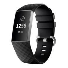 Rem af silikone til Fitbit Charge 3/4 sort