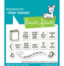 Lawn Fawn Clear Stamps 2X3 - Little Woodland Library Add-On LF3488
