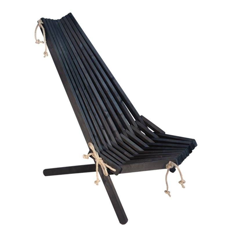 Bastustol EcoFurn Lilli Svart Furu EcoChair
