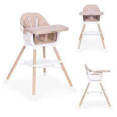 Barnmatningsstol 2-i-1, beige, ECOTOYS