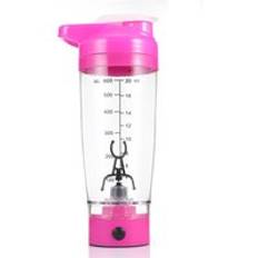 Automatisk proteinshaker 600ml milj&#xF6;v&#xE4;nliga proteinshaker koppar milkshake shaker cup min vattenflaska smart mixer kaffemixer - Rosa