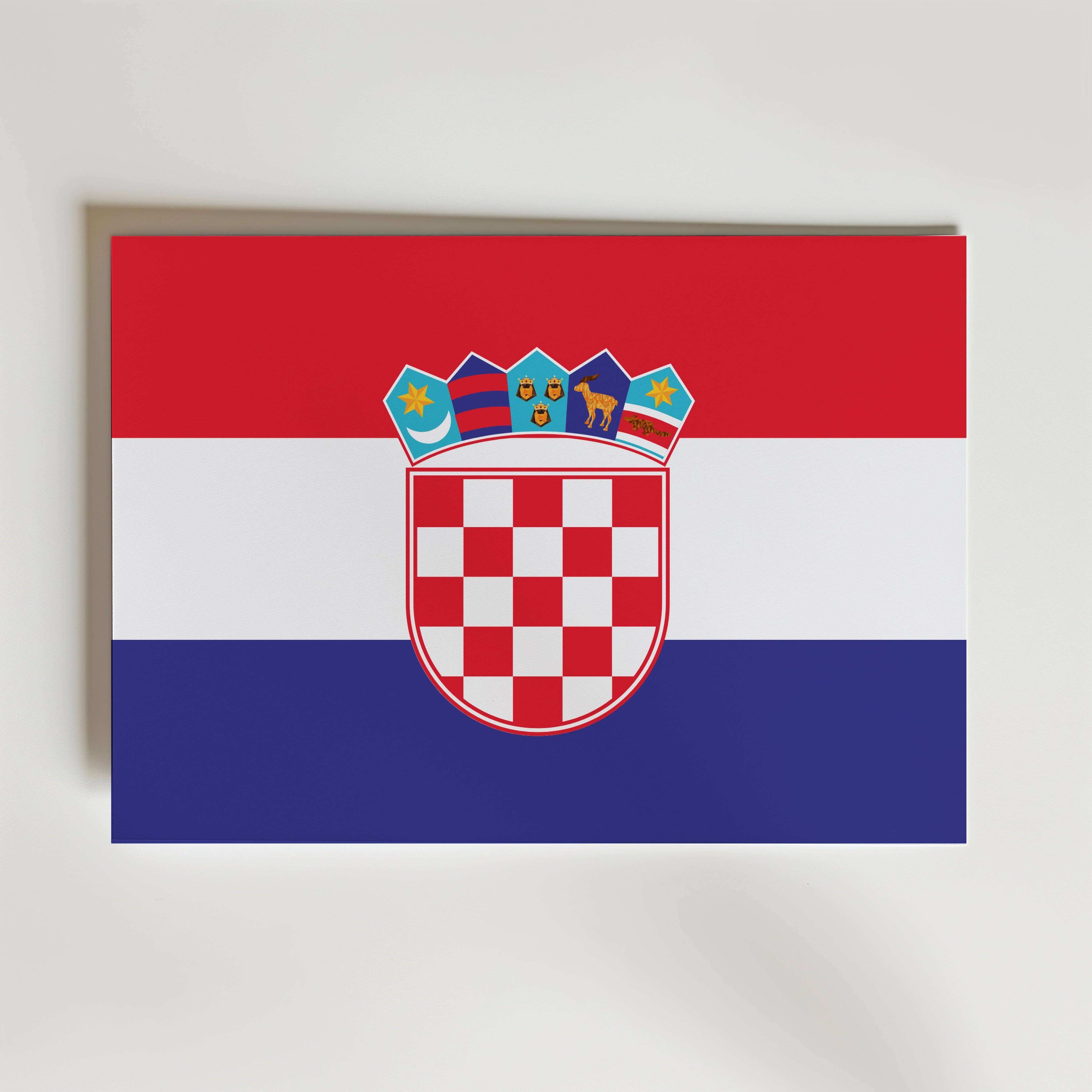 Croatia National Flag Poster - Poster 40x30 cm