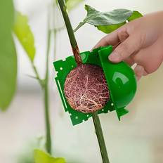 TEMU 20pcs Plant Rooting Grow Boxes - High-pressure Propagation & Grafting Kit With Air Layered Pods, Seedling Cutting Tools, And Branch Control For Trees, Bonsai & Gardens