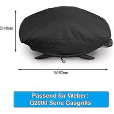 Cover til Weber Q2000 / Q2200 / Q200 Grill, grillovertræk Vandtæt til Weber