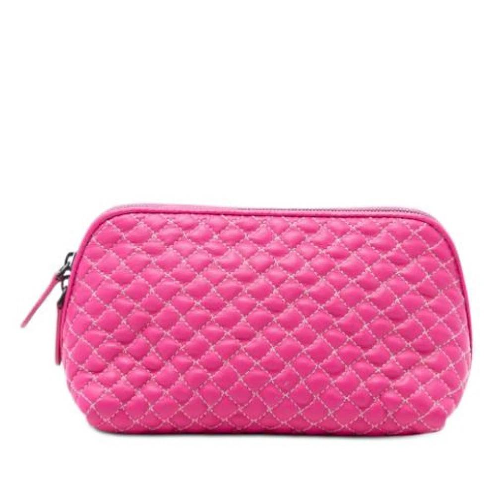 Bottega Veneta Vintage - Pre-owned Quilted Nappa Leather Pouch Vintage - Dam - ONE Size - Läder
