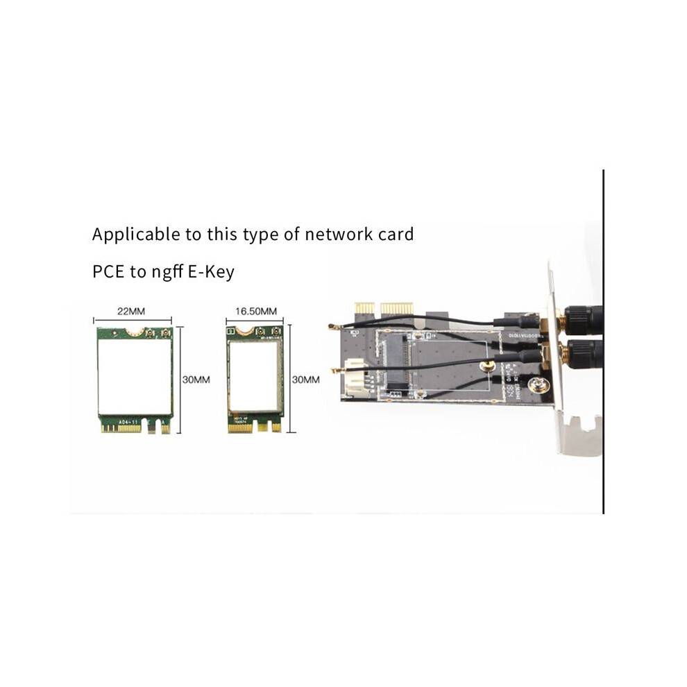 PCIE WiFi Card Adapter Wireless Network Card M2 NGFF Converter for Desktop Wi-Fi 8260 8265NGW AX200 9260 7265