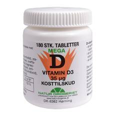 D-vitamin D3 35 mcg - 180 tab - Natur-Drogeriet