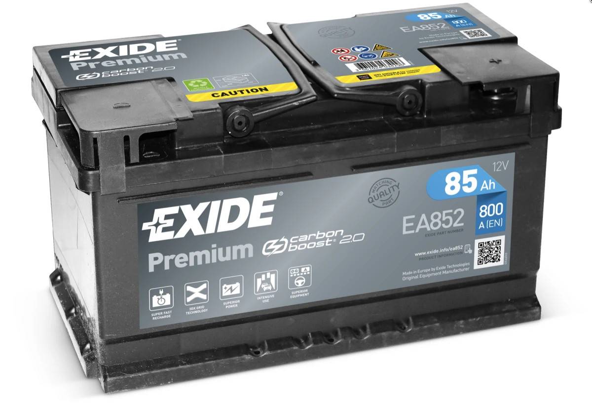 Startbatteri - Exide Premium EA852 - 12V (85ah / 800cca)