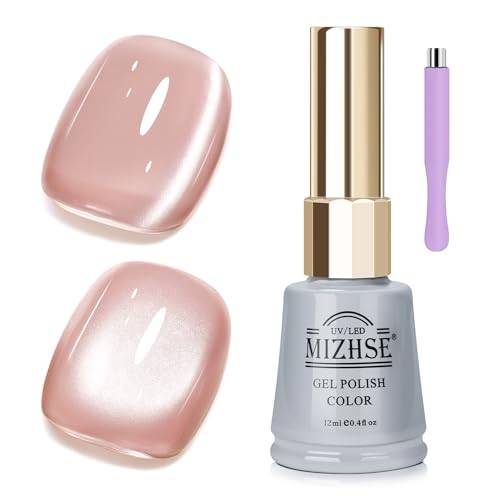 MIZHSE Nagellack kattöga UV gel polish med magnet 12 ml månljus Cateye UV LED gellack