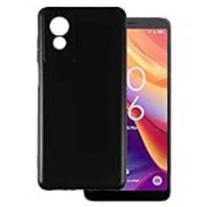 OAGELIM Kompatibel med TCL 501 4G T433D ultratunt telefonfodral, gelpudding mjukt silikon telefonfodral för TCL 501 4G T433D 6,3 tum (svart)