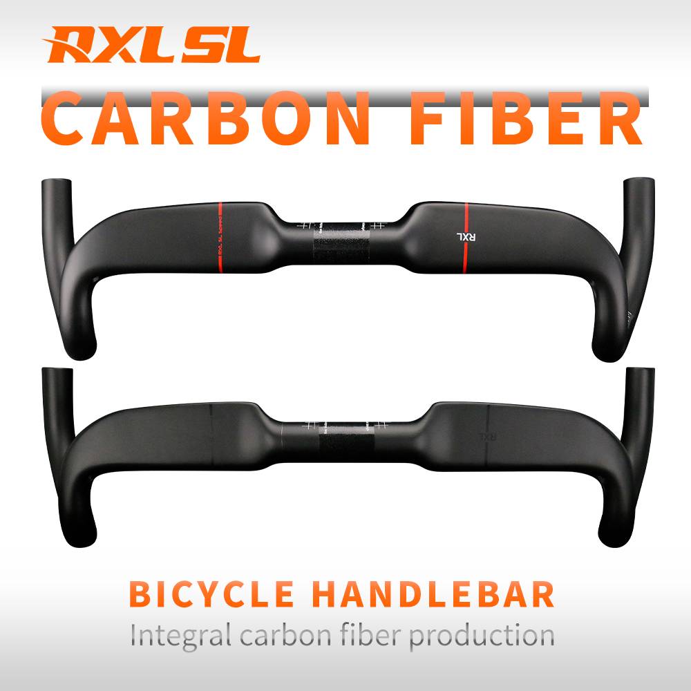 RXL SL Bicycle Carbon Road Handlebar Bike Racing Carbon 31.8 Internal Routing Outward Angle Drop Bars for Gravel Bike Handlebars