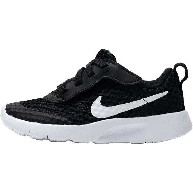 Nike Tanjun Lätta Att Ta På Mode Bekväma Halkfria Andningsaktiva Låga Gångskor Baby Sneaker Svart Vit HQ2707001 26