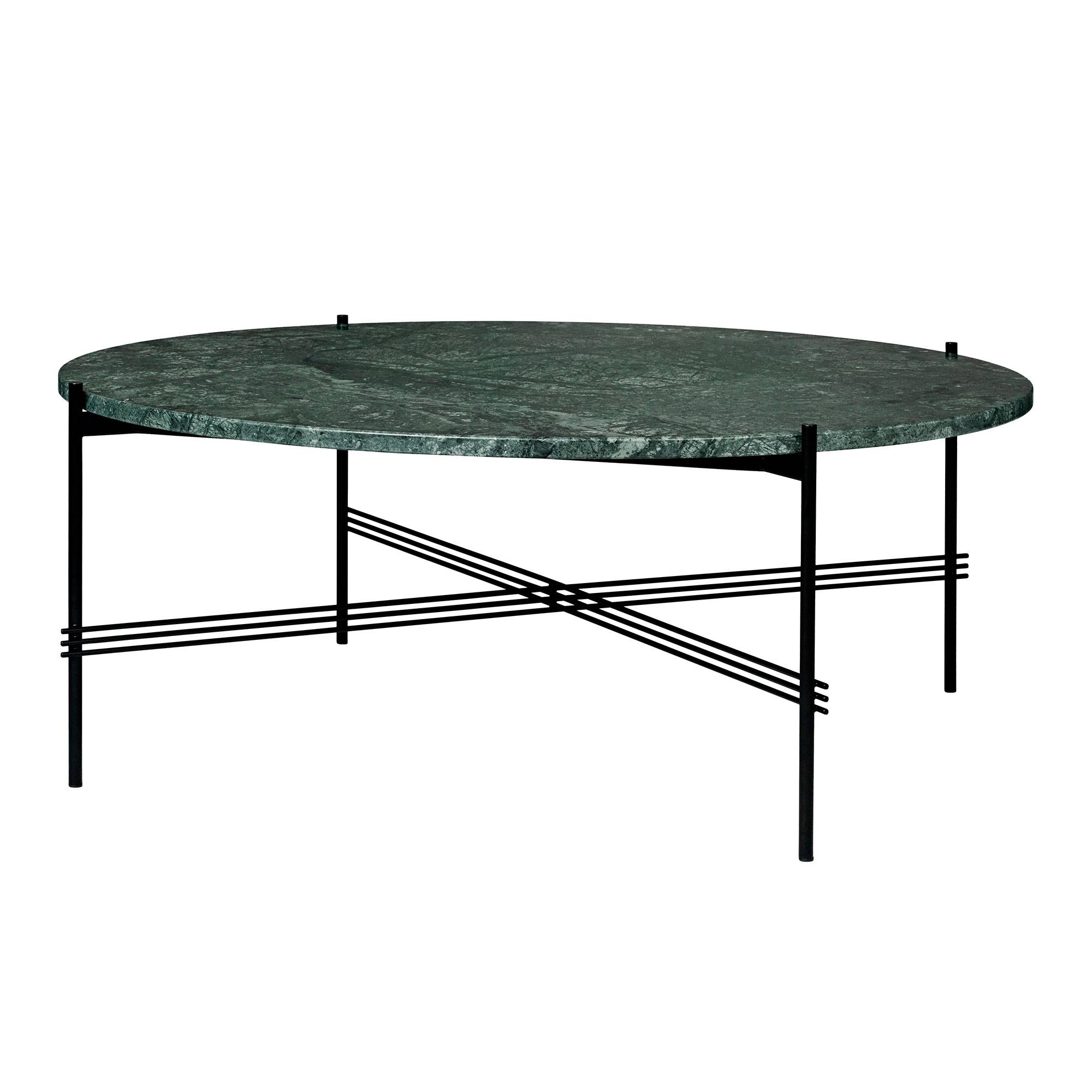 TS Sofabord Ø105 cm Grøn Guatemala marmor.