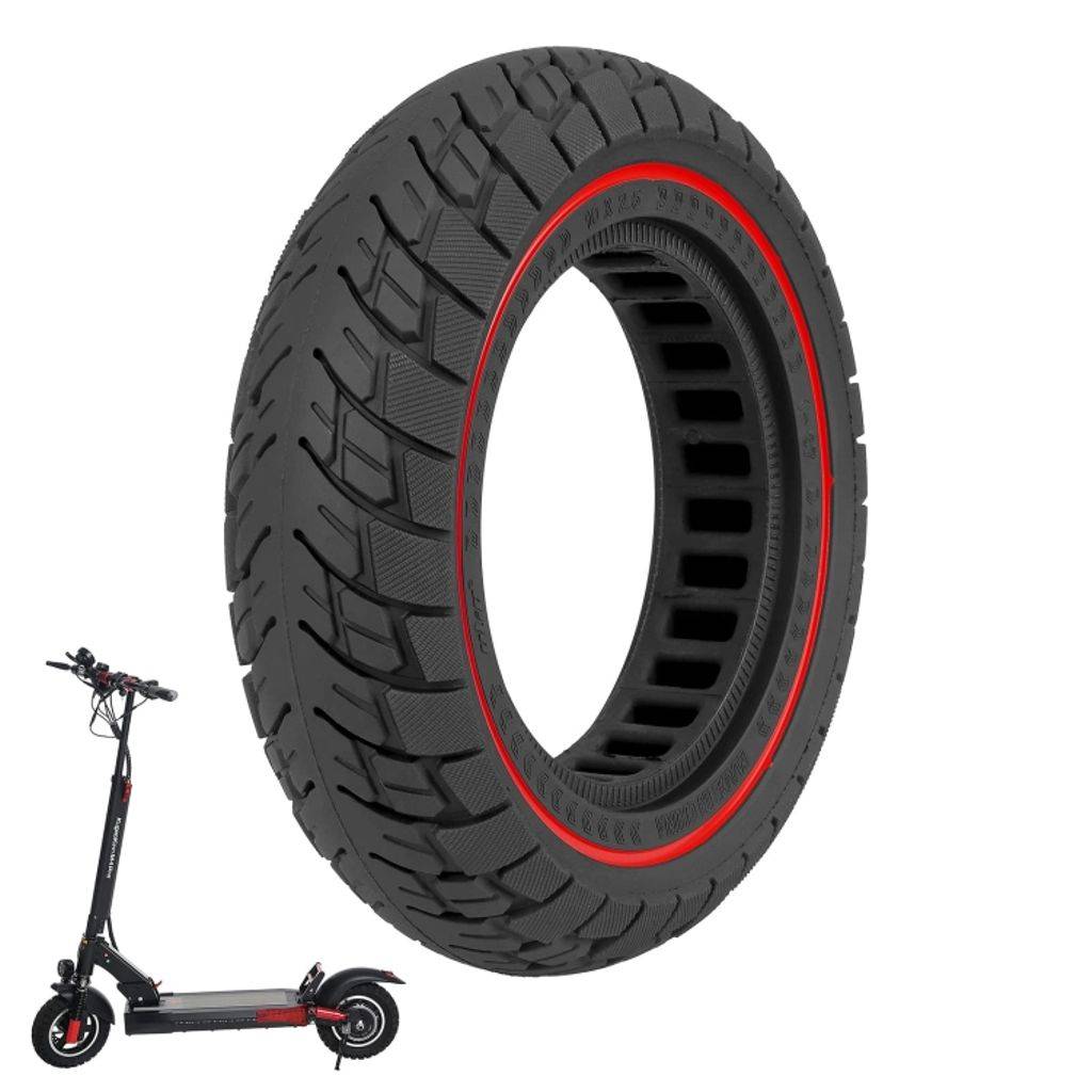 10 tommer 10x2,5 elektrisk scooter offroad massivt dæk – Sort