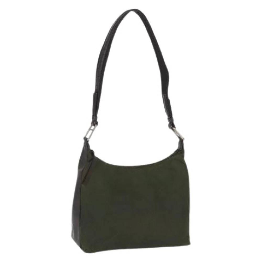 Prada Vintage Pre-owned Nylon Skuldertaske - Vintage - Dame - Grøn - ONE SIZE - Uld