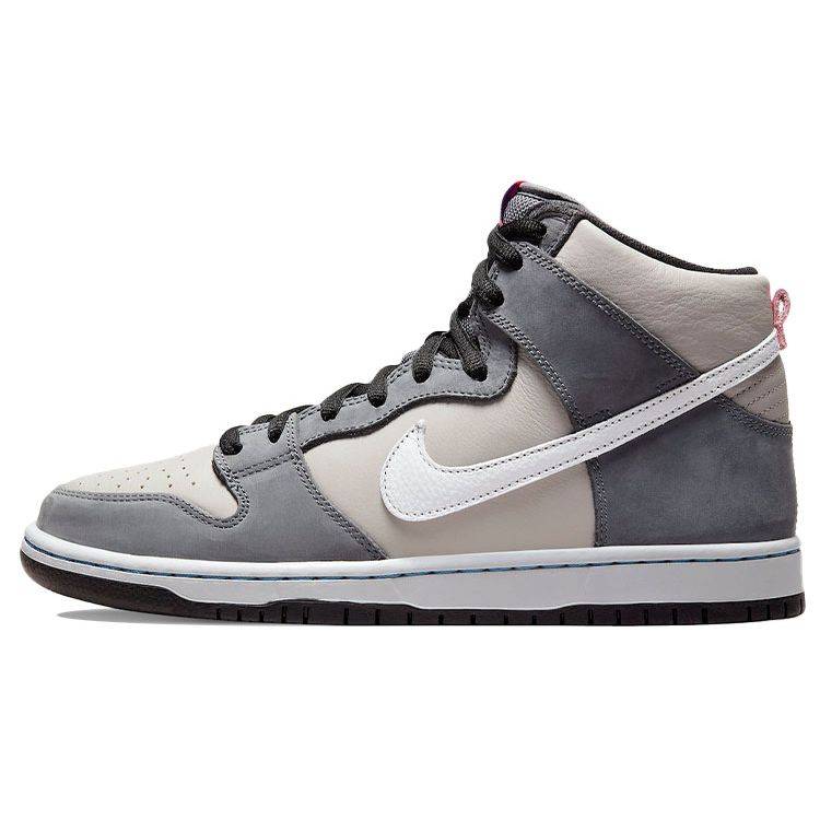 Nike Dunk High Pro SB Medium Grey Unisex Sneakers Flint-Grey Flamingo Grey-Fog DJ9800-001 42