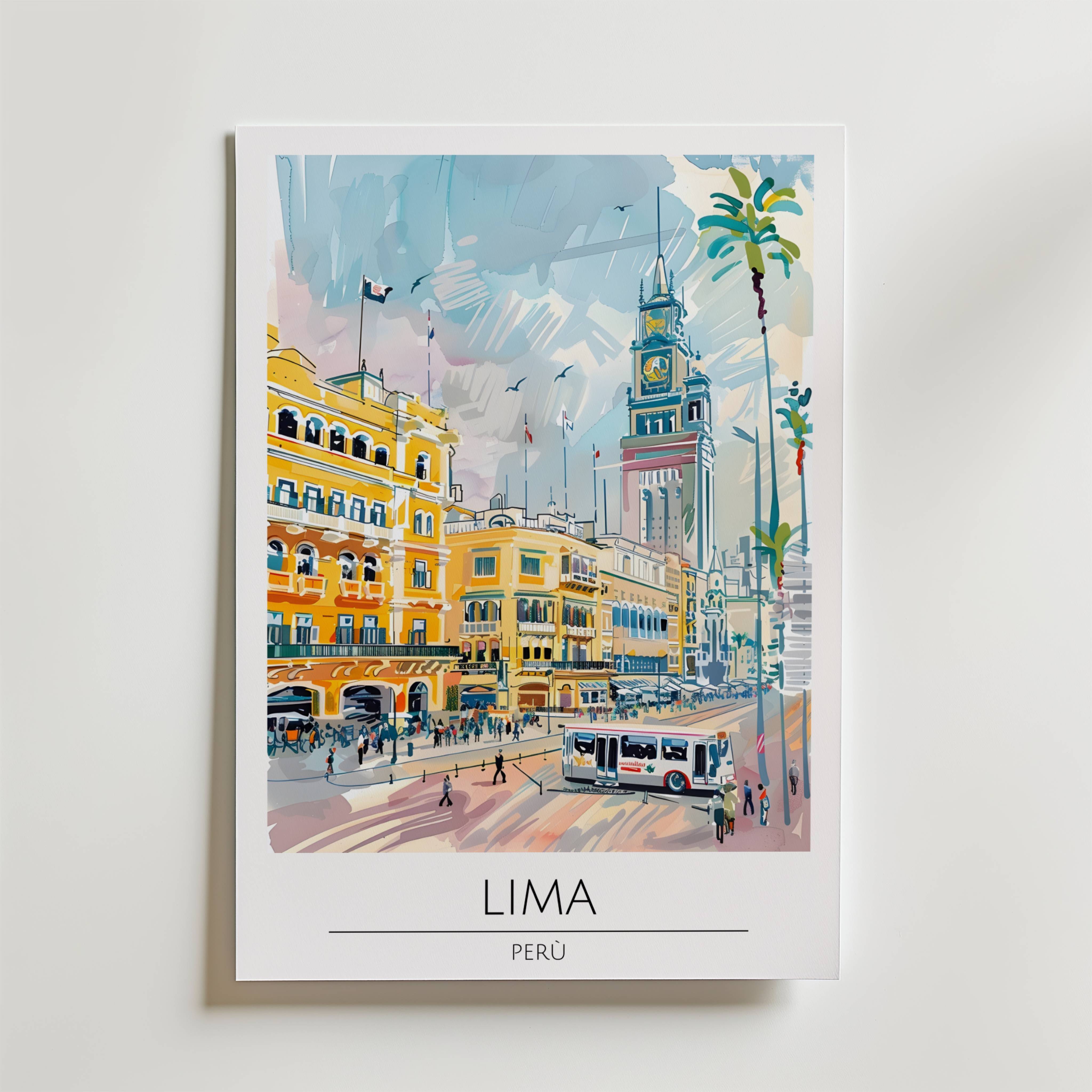 Lima Cityscape Poster - Fine Art Poster 70x100 cm