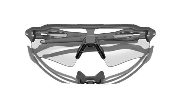 Oakley Radar EV S Path cykelglasögon clear to black iridium photochromic steel - Grå,Sort