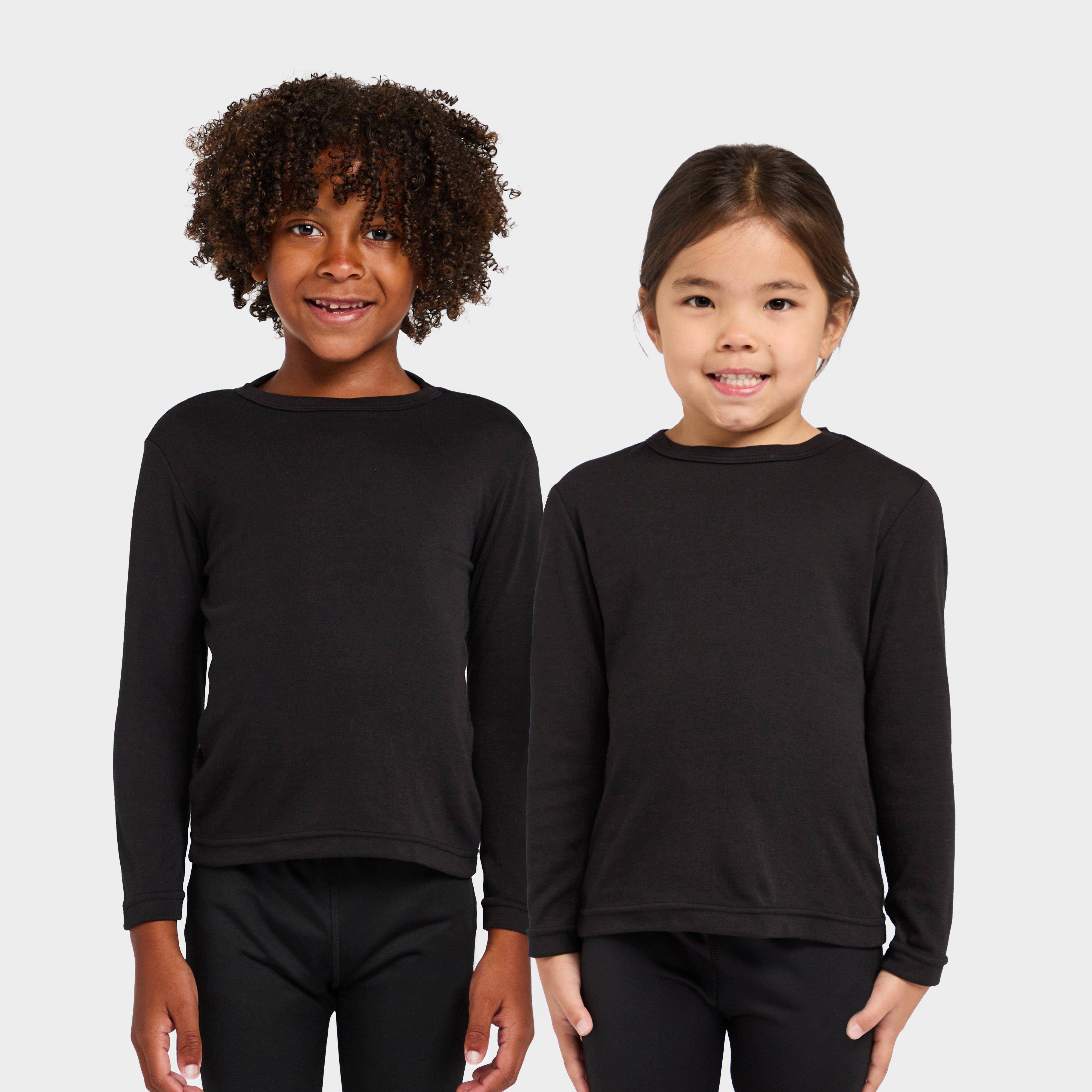 Peter Storm Kids' Thermal Crew Neck Top, Black - 9-10Y