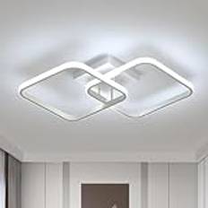 Osairous Modern Square Taklampa, LED Ljuskronor, 42W Akryl Taklampa för kök Matrum Vardagsrum Studio Kontor, 6500K Diameter 59CM (Vit)