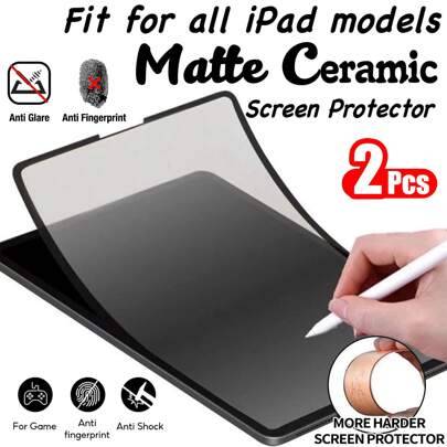 2-pack keramiskt skärmskydd för iPad 10 (10,9 tum, 2022 års modell) / 11 (2025 års modell), flexibel matt PET-skärmfilm med hög upplösning, kompatibel - 2 st (Multi-size)