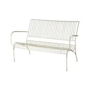 Trädgårdssoffa - Metall Elfenben - 118 x 34 x 46 cm