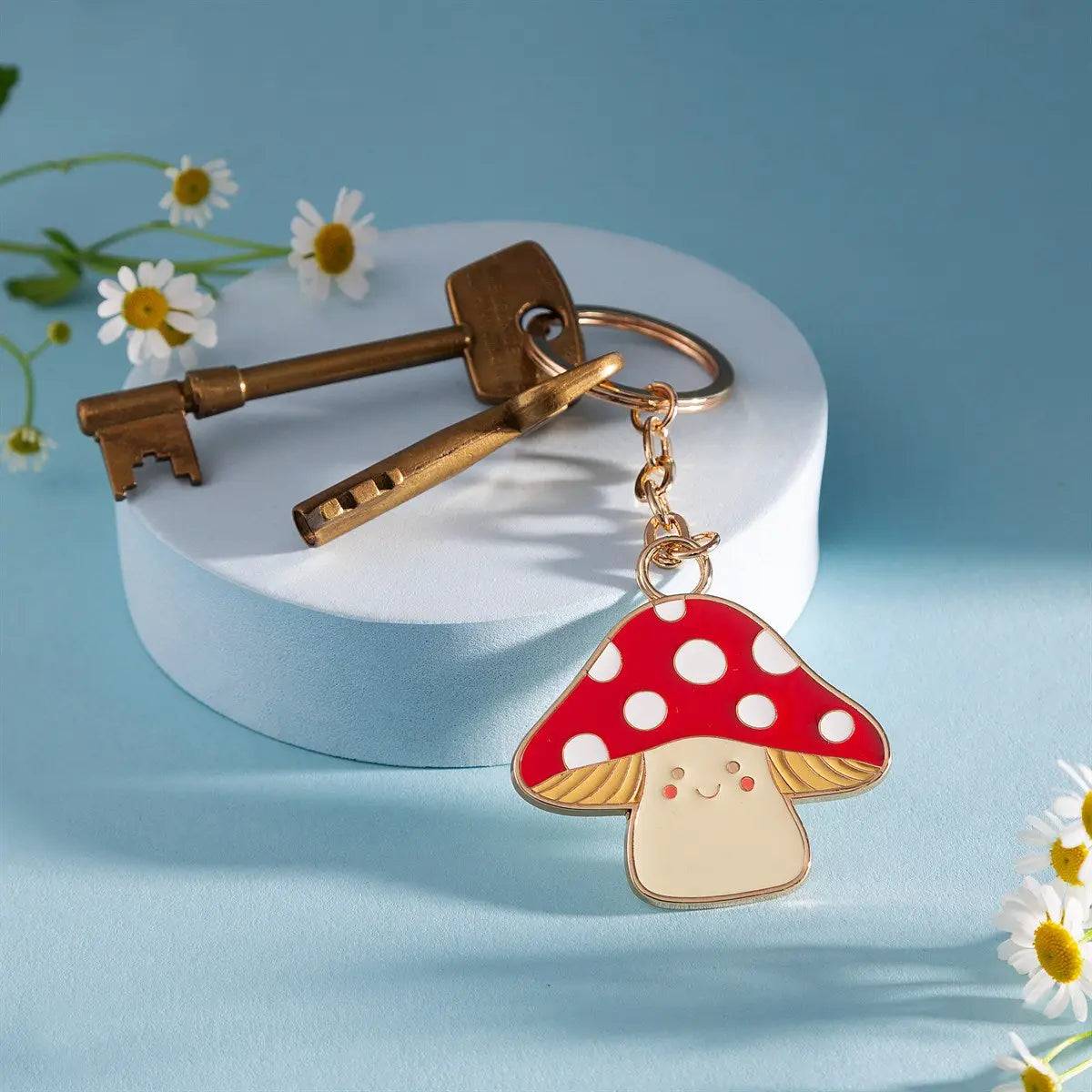 Mushroom keychain