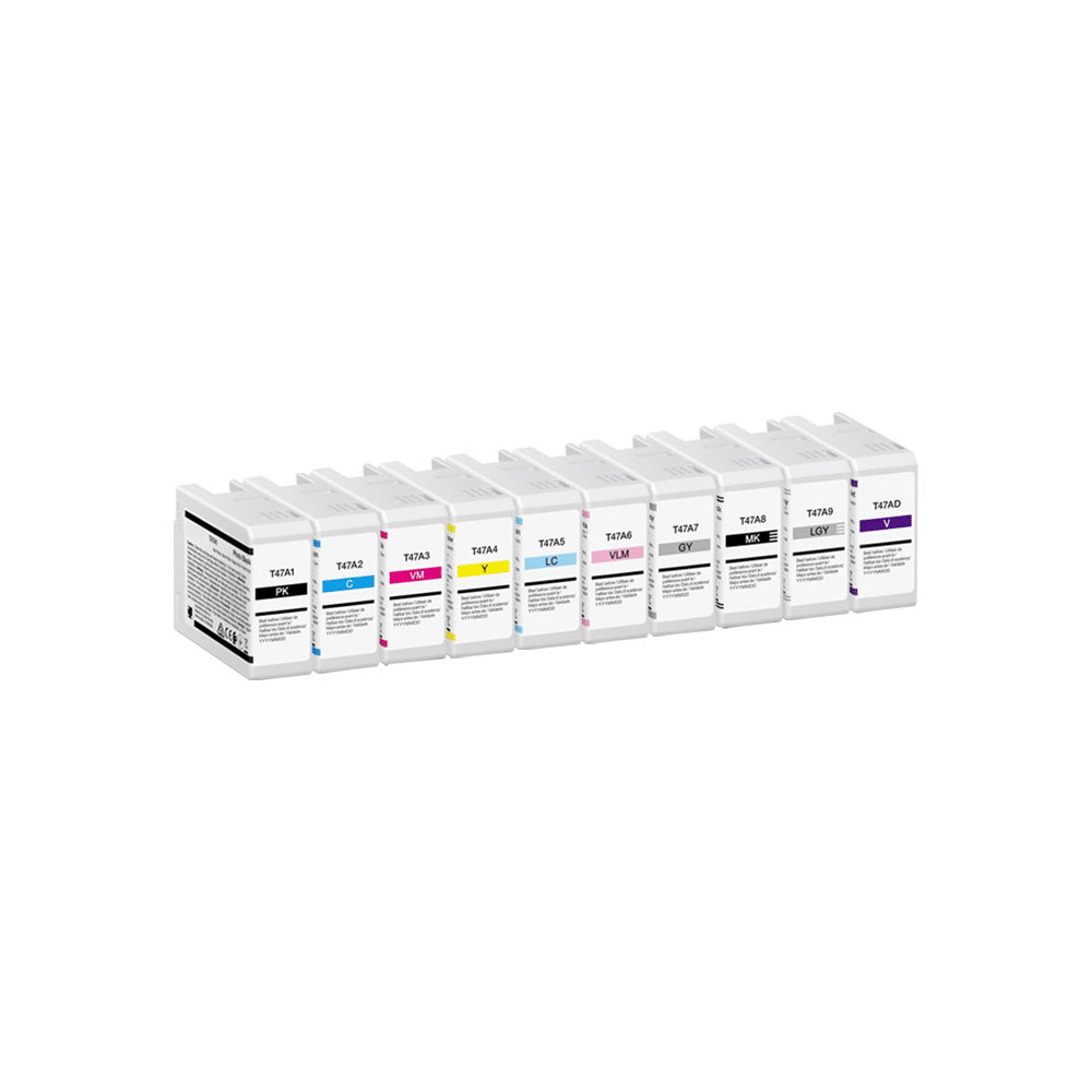 Rabatpakke - Epson T47A 1 x PBK-C-M-Y-LC-LM-G-MBK-LG-V 10 stk. blækpatron Kompatibel C13T47A100-C13T47AD00 1-C13T47A100-C13T47AD00