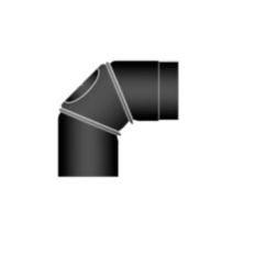 Rökrör Kaminex Ställbar Svart Vinkel 0-90° Ø150 mm