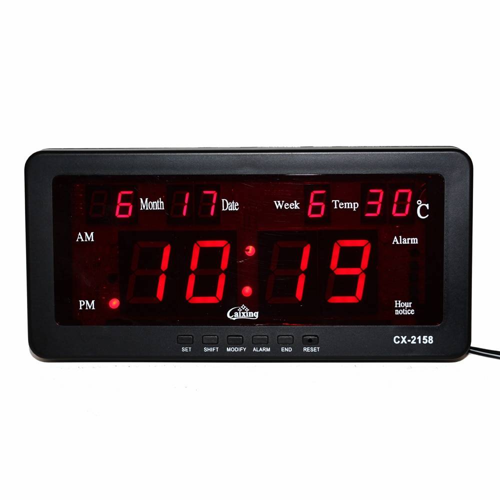 Digital LED Väckarklocka med Kalender och Temperatur - 110v