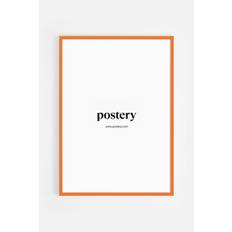 Postery - Tavelram Trä - Orange - size: 50x70 (50x70)