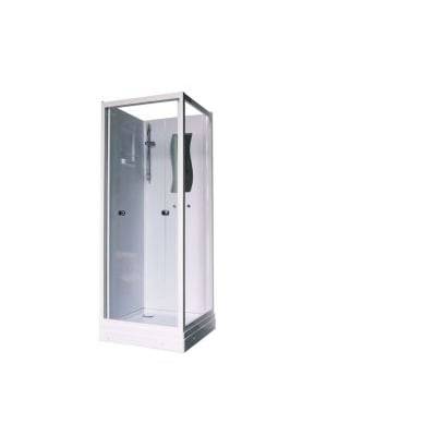 Luxor Brusekabine front, 80 cm med sliding door, hvid