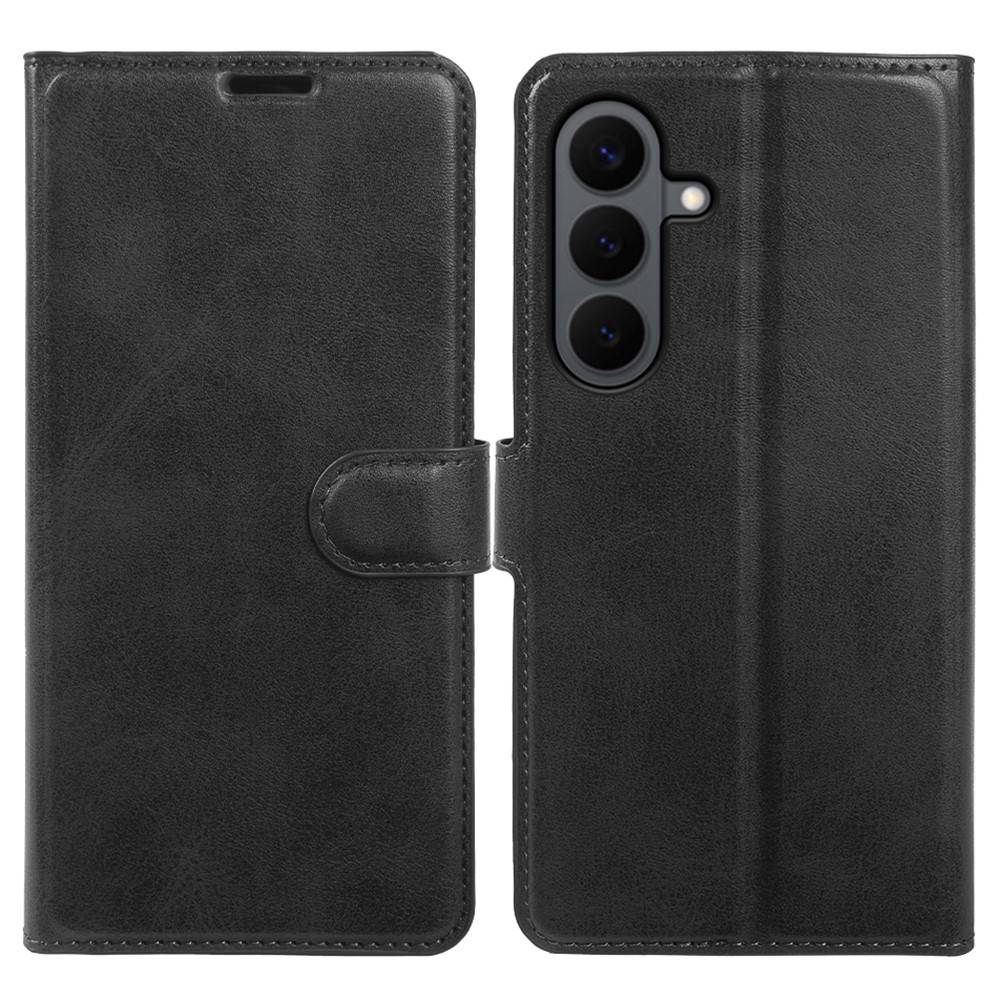 Samsung Galaxy S26 Plus - Vintage læder cover / pung - Sort