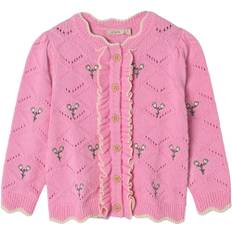 Fliink Mela Flower Cardigan Stl. 6Y/116 fepojkar - Koftor Från Magasin - Begonia Pink (6Y/116)