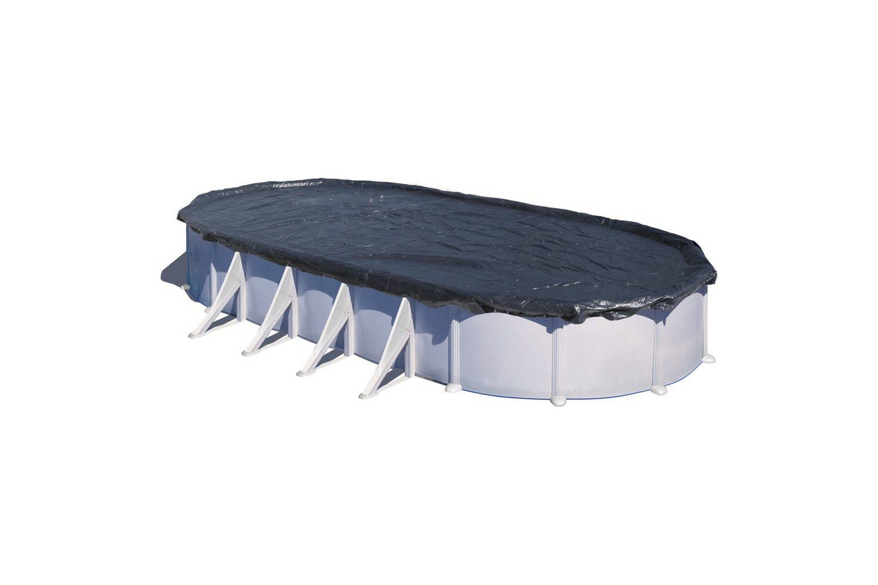 Vinteröverdrag Gre Pool Cover Winter Oval 610 x 375 cm - Poolöverdrag & pooltäcke Blå