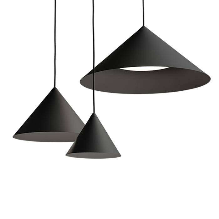 Loftlampe sæt 3 stk. Luxo ALP, Sort.