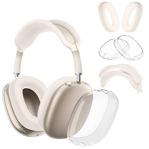 Seltureone Skyddsfodral kompatibelt med AirPods Max 2/1 Earpads, skydd för öronkuddar, skyddsfodral i silikon för AirPods Max 2/1 Earpads, stjärnljus
