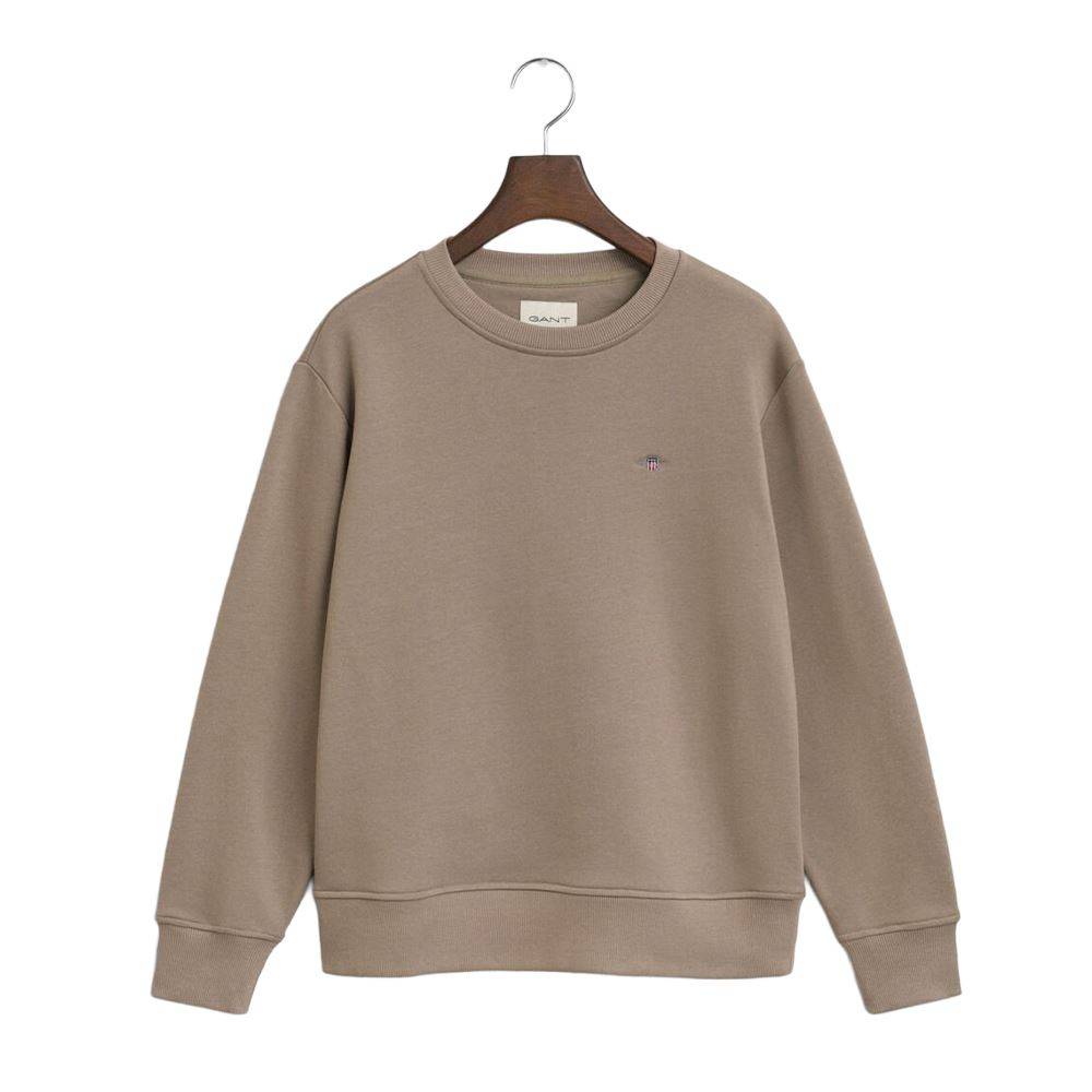 GANT Shield C-Neck Sweatshirt Dam Taupe Beige strl XS