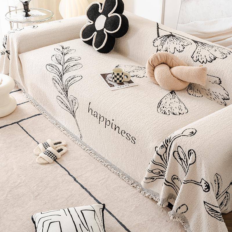 INS Simple High-Grade Chenille Sofa Cover Sofa Cover Sofa Cover Anti-Scratching Sofa Cushion 180*130cm