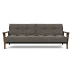 Splitback Frej Sovesofa, Røget eg, Flashtex, Dark grey