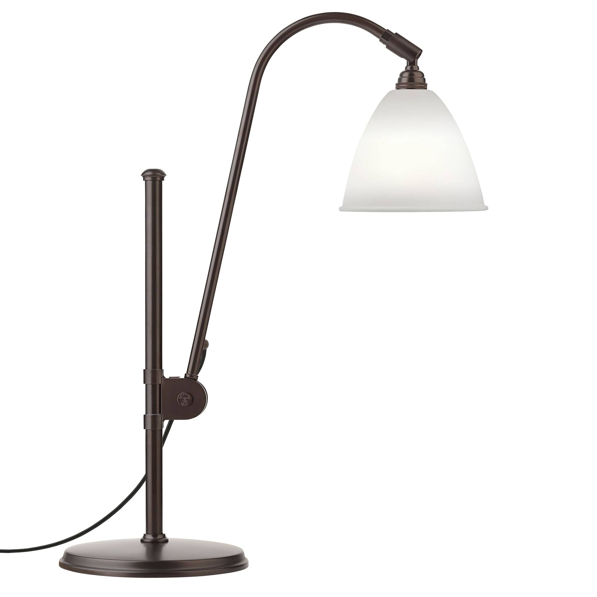 Gubi Bestlite BL1 Bordlampe Bone China/Black Brass.