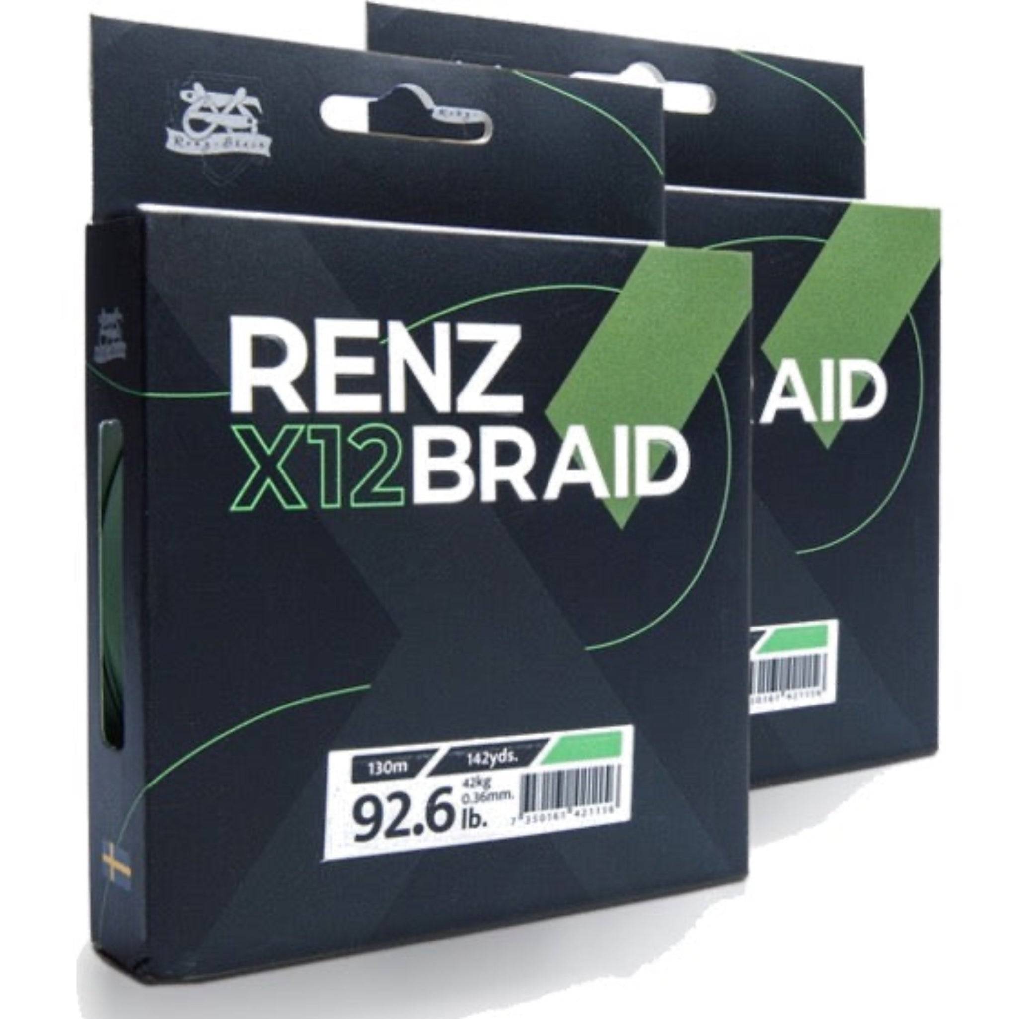 RenzBraid X12 Grön 130m 13kg 0,15mm