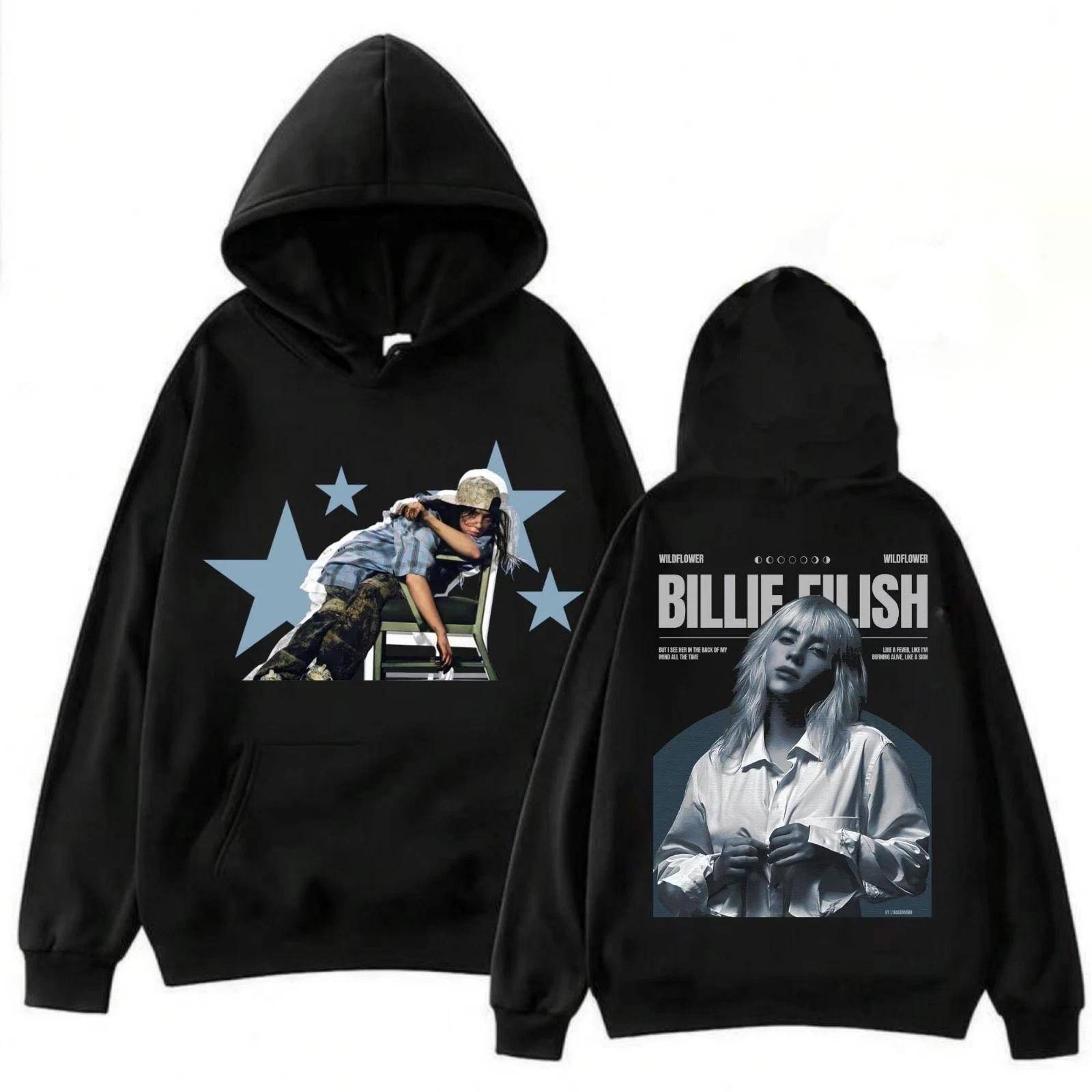 Billie Eilish  Hit Me Hard and Soft  Tour Hoodie – Soft, Comfortable Graphic Print – Hip-Hop Streetwear Style Casual Men's Hoodie cm